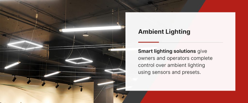 Graphic on ambient lighting in construction builds